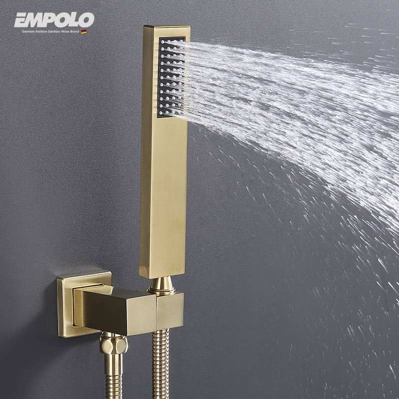 Bathrooms Complete Brass Wall Shower Mounted Gold Hotel Rain Shower 8/10/12 Inch