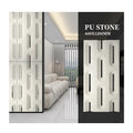 Indoor & Outdoor 3D Wall Panels, 600x1200mm White PU Geometric Panel for Modern Facade and Accent Wall