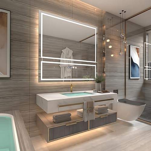 Modern European Style Wall-Mounted Wooden Vanity Cabinet with Mirror - Hotel Bathroom Furniture