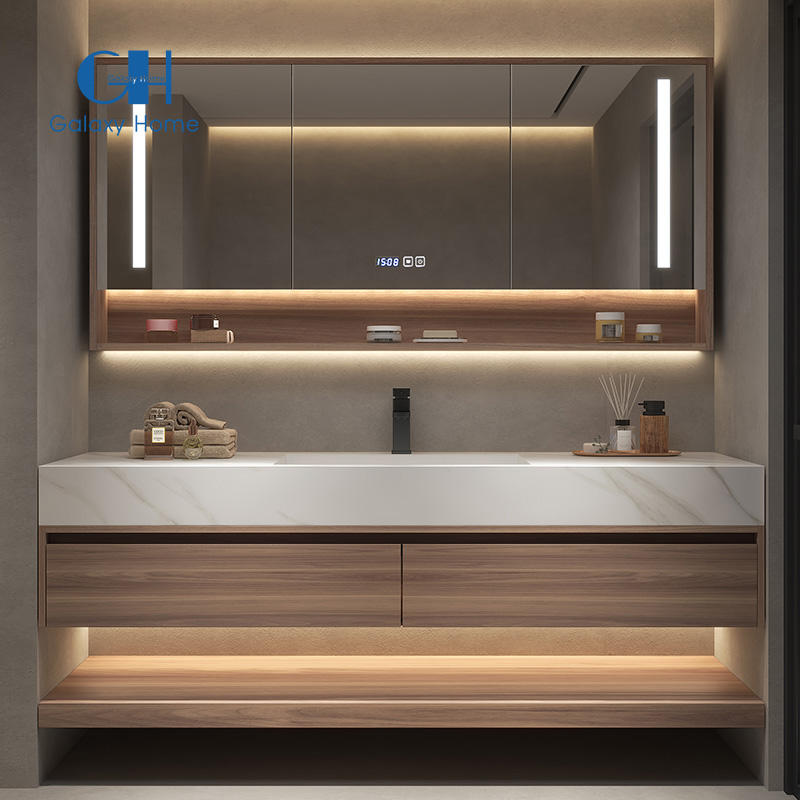 Wholesale Bathroom Vanity Cabinets with Single/Double Sinks & Mirror - Hotel Bathroom Furniture
