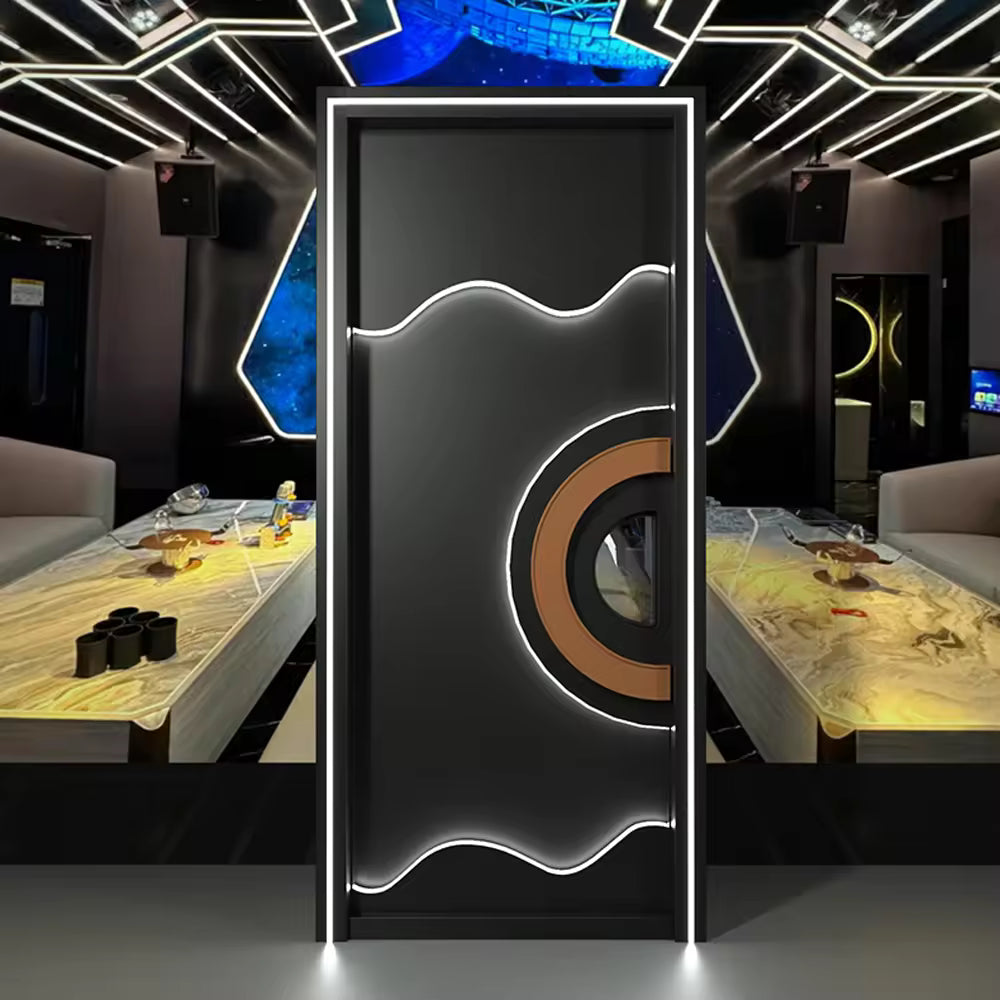 Stainless Steel Soundproof Entrance Doors LED KTV Doors for Cinemas Theater Nightclub