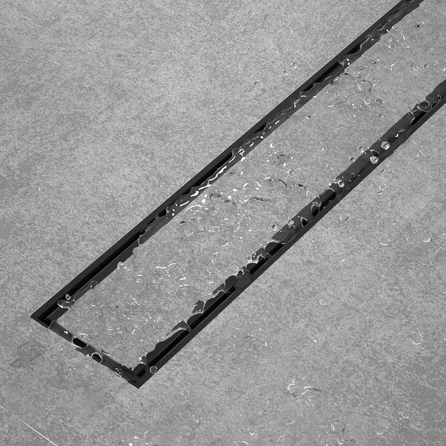 Aluminum Linear Shower Drain With Tile Insert Grate, Floor Drain 5600mm