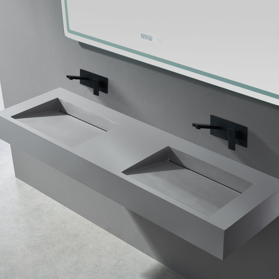Stone Sink Ceramic Solid Surfaces Cabinet Basin Counter Top Vanity