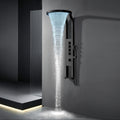 Bathroom Brass Waterfall Rainfall Shower Set Panel Wall Mounted Multifunctional SPA Shower LED System