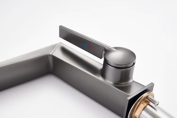 Deck Mounted Single Hole Single Lever Bathroom Sink Faucet