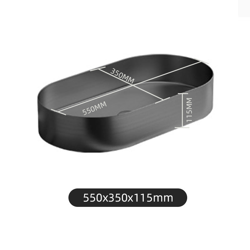 This Minimalist Oval Countertop Sink Has a Smooth and Delicate Surface