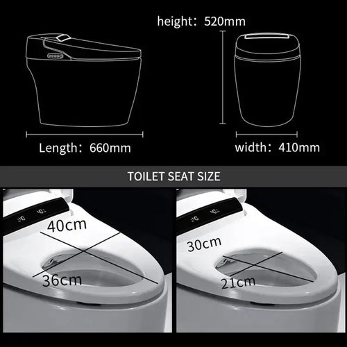 Auto Sensor Flush Open Electric Japanese One Piece Smart Toilet