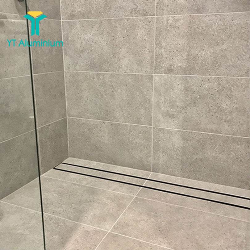 Aluminum Linear Shower Drain With Tile Insert Grate, Floor Drain 5600mm