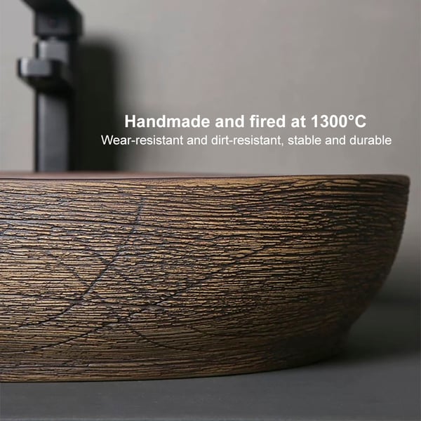 Ceramic Oval Counter Top Art Basin