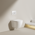 Wall-Mounted 48 cm Toilet Set Ceramic Two-Piece Rimless P-Trap