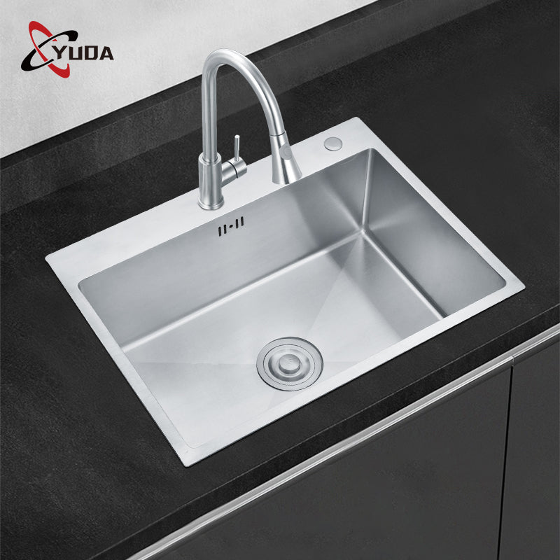 304 Stainless Steel Material Handmade Kitchen Sink with Drainer