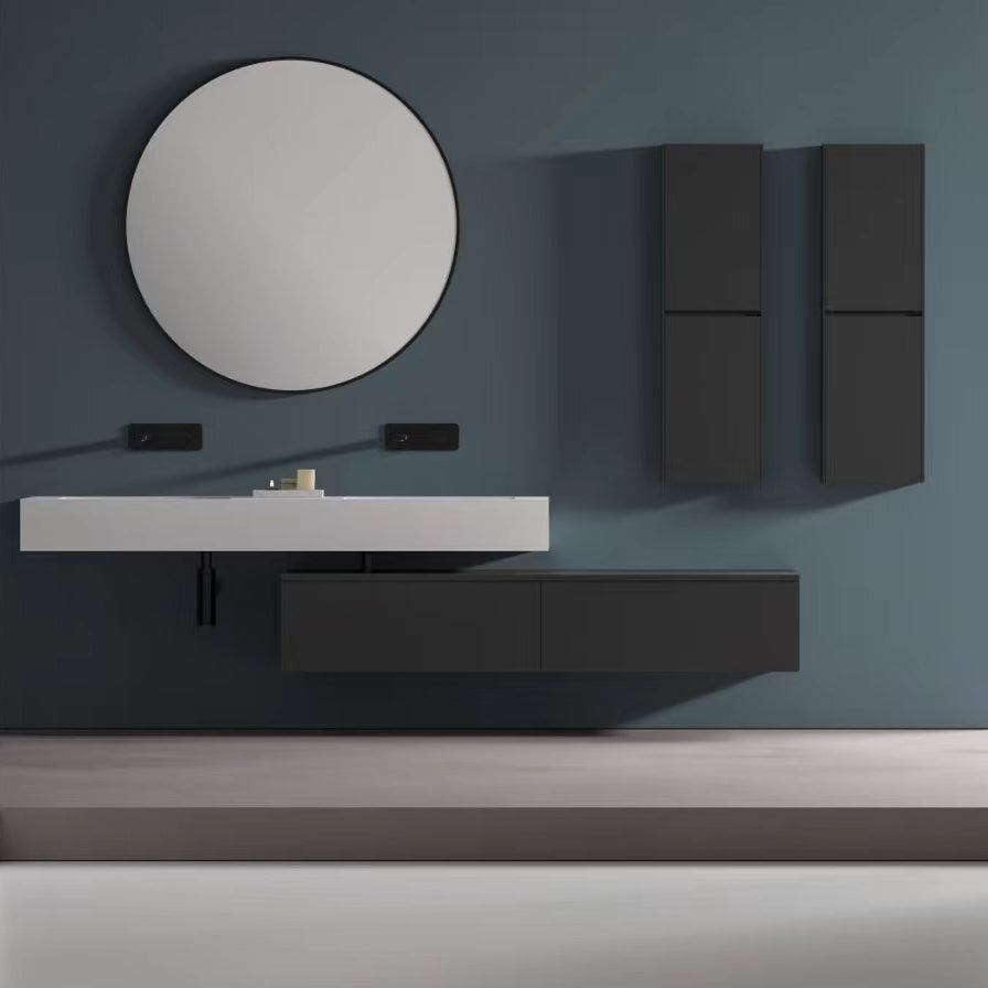 Stone Sink Ceramic Solid Surfaces Cabinet Basin Counter Top Vanity