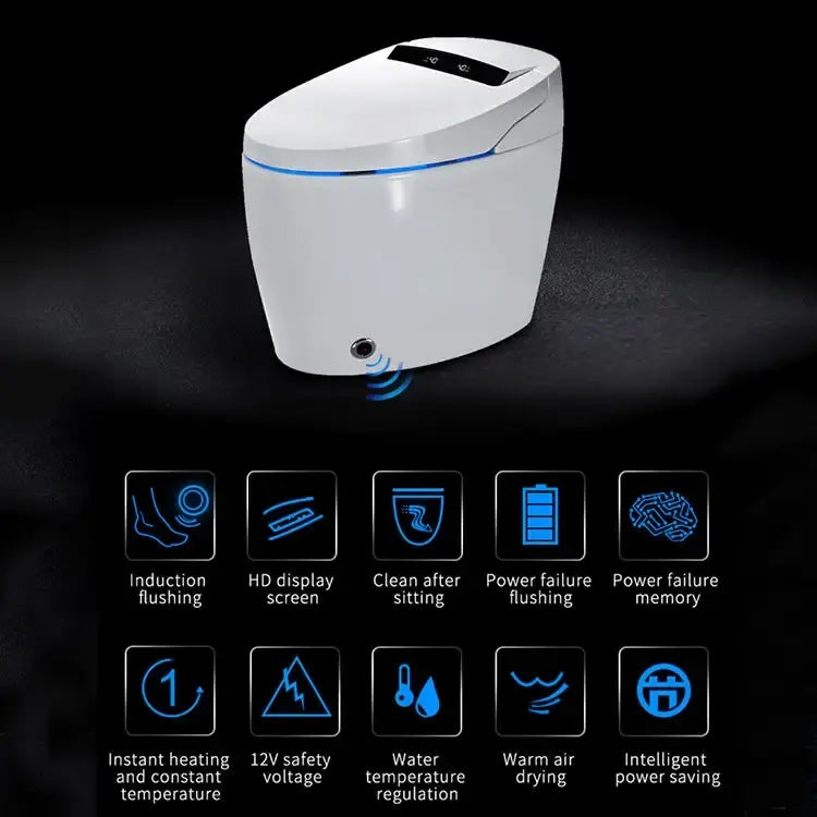 Auto Sensor Flush Open Electric Japanese One Piece Smart Toilet