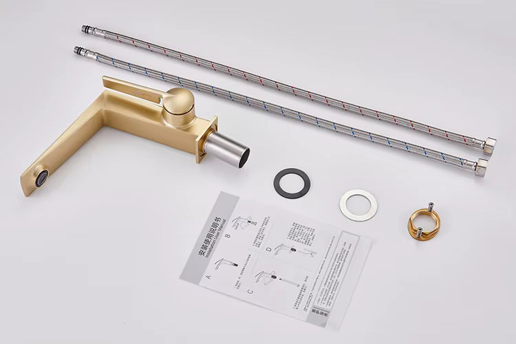 Deck Mounted Single Hole Single Lever Bathroom Sink Faucet