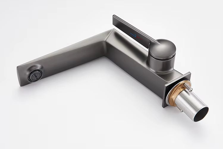 Deck Mounted Single Hole Single Lever Bathroom Sink Faucet