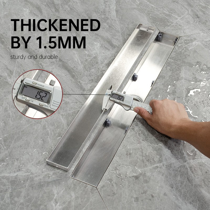 Linear Floor Tile Insert Long Shower Invisible Floor Drain