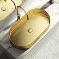 This Minimalist Oval Countertop Sink Has a Smooth and Delicate Surface