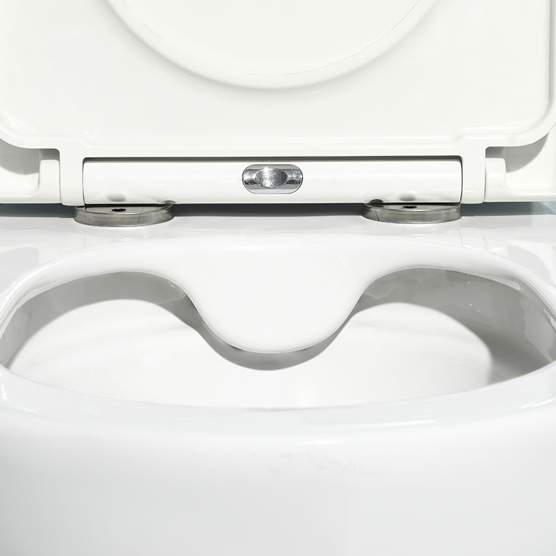 Wall-Mounted 48 cm Toilet Set Ceramic Two-Piece Rimless P-Trap