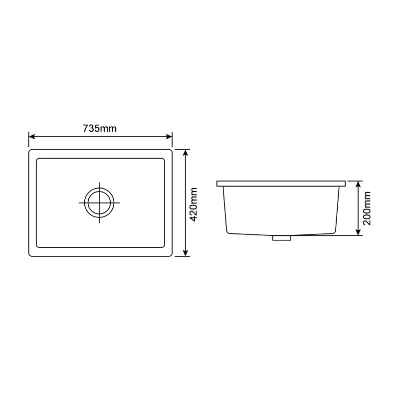 High End Composite Granite Quartz Kitchen/Bathroom Sink