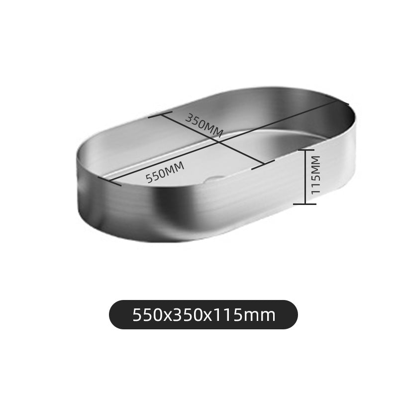 This Minimalist Oval Countertop Sink Has a Smooth and Delicate Surface