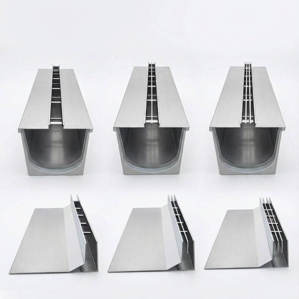 Invisible Tile Insert Linear Floor Drain Stainless Steel Slot Channel for Shower Wet Room