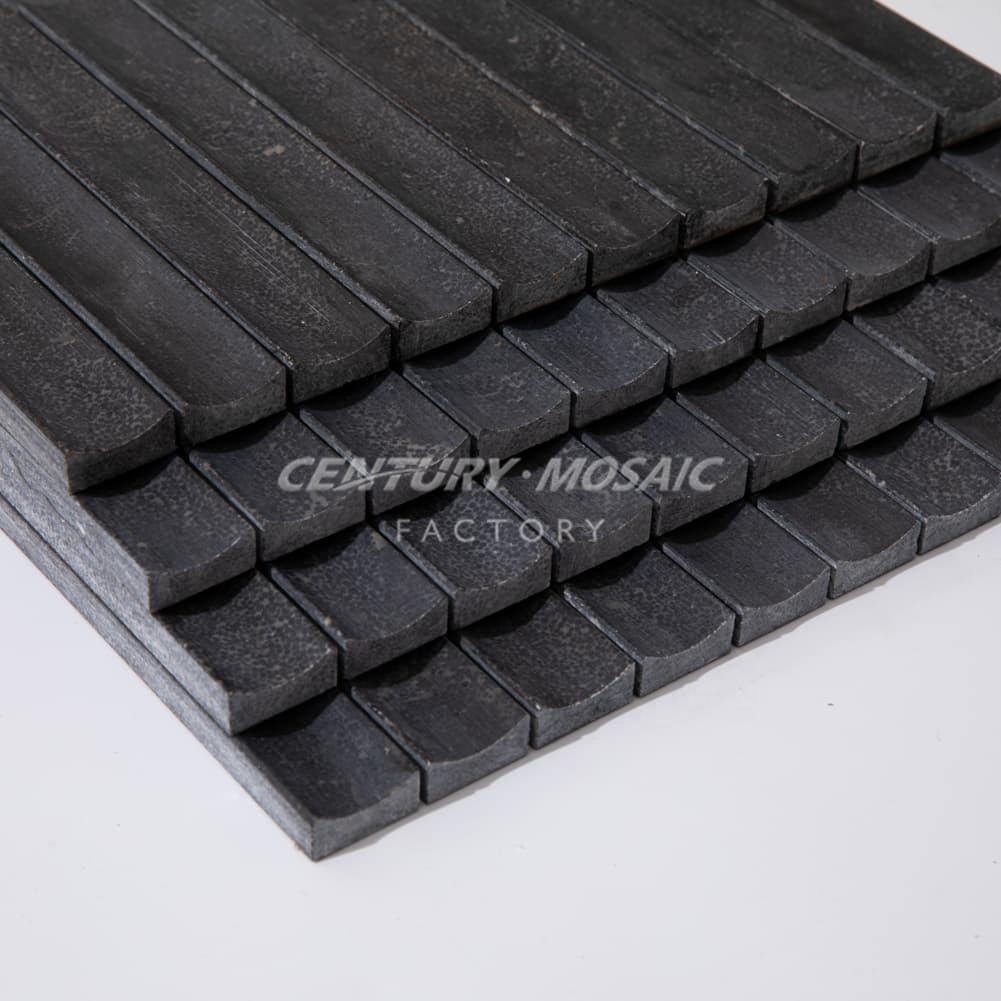 Blue Limestone Mosaic Tile – 320x200mm Classic Parquet Design