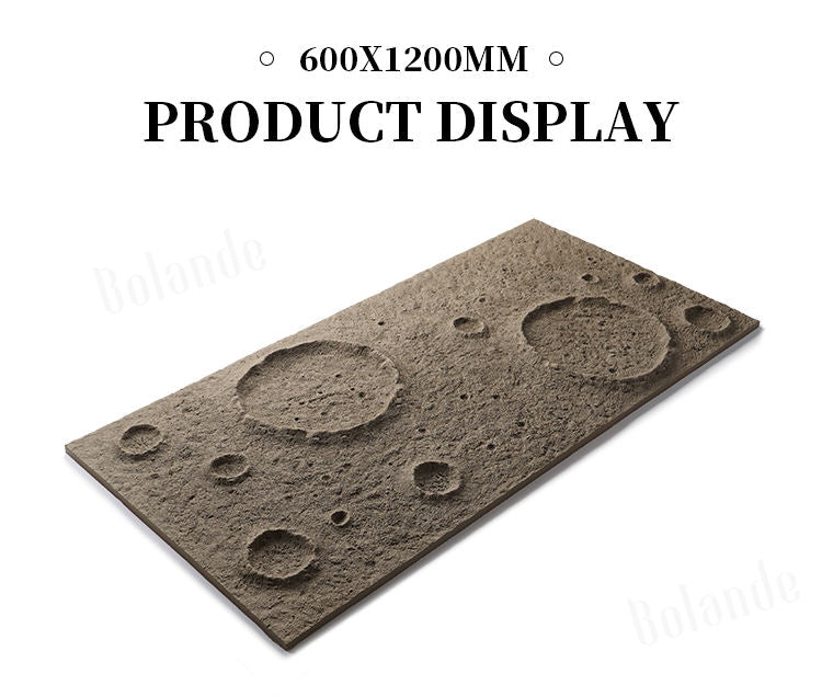 3d Moonscape Decorative Art Lunar Surface Pu Stone Polyurethane Moon Rock Lightweight Wall Panels for Interior