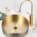 Luxury Modern 304 Stainless Steel Basin Countertop Brushed Gold Wash Sink for Bathroom