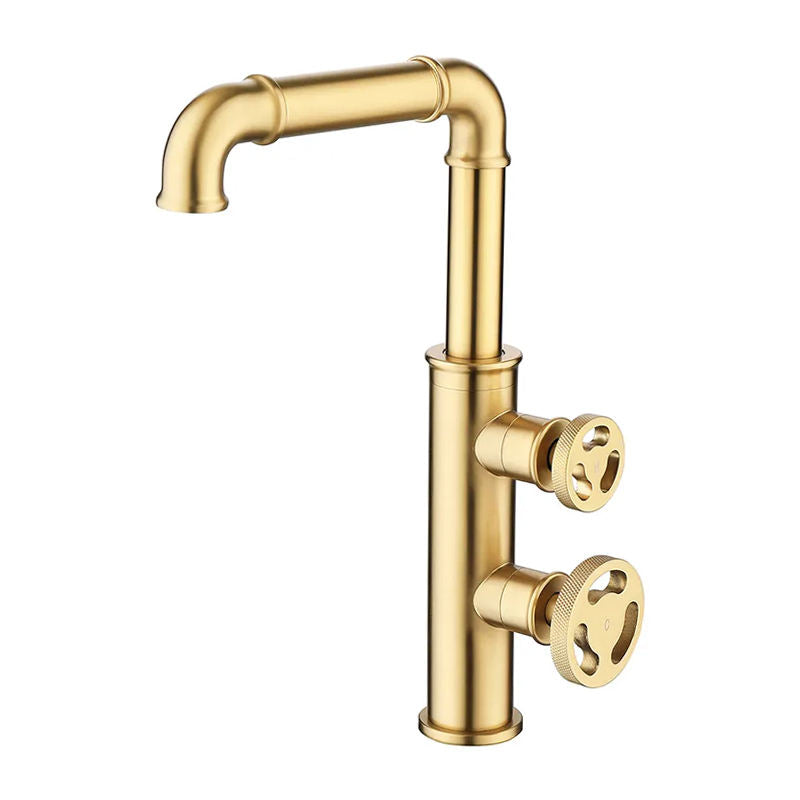 Modern Industrial Style Basin Mixer/ Deck Mounted Bathroom Double Handle