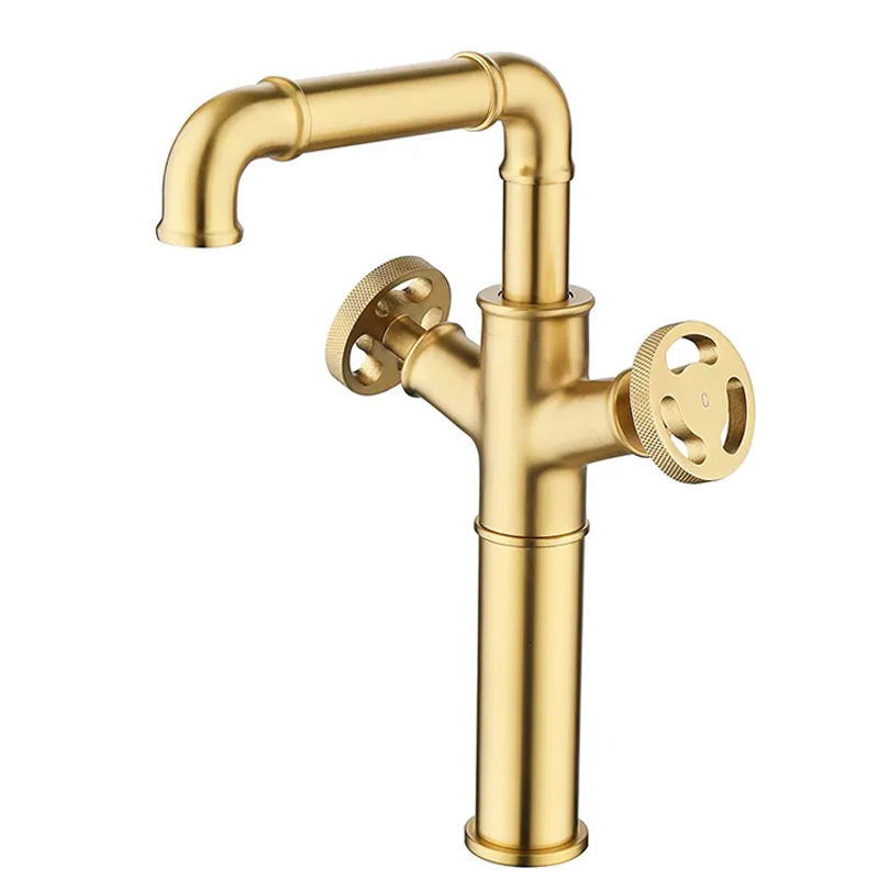 Modern Industrial Style Basin Mixer/ Deck Mounted Bathroom Double Handle
