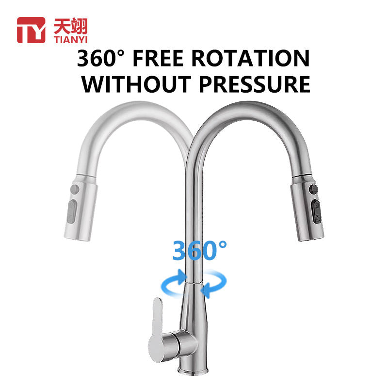 Classic Style 360 Degree Rotating 304 Stainless Steel Material Kitchen Sink Tap
