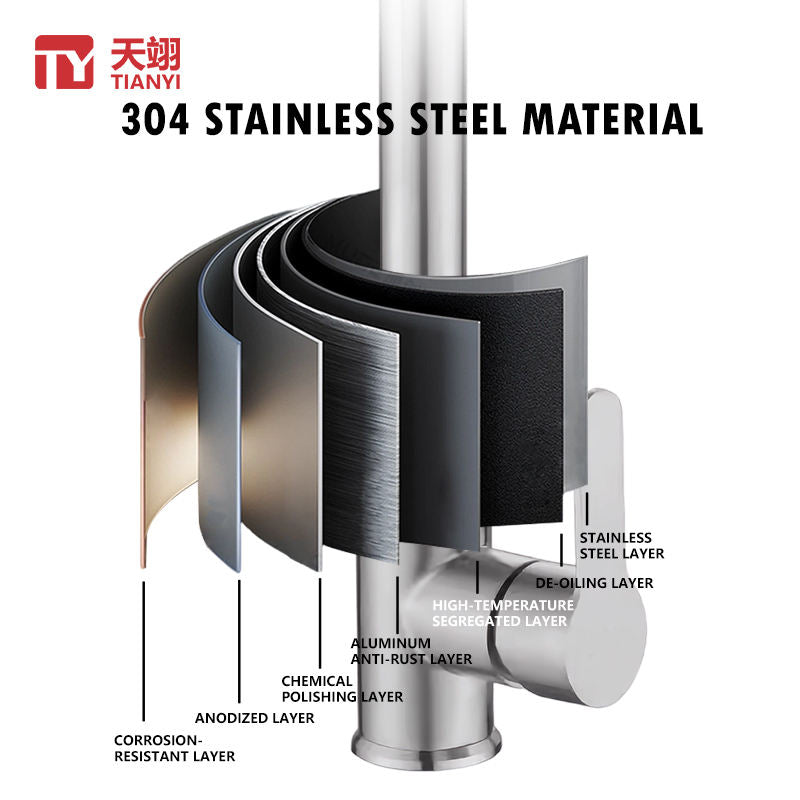 Classic Style 360 Degree Rotating 304 Stainless Steel Material Kitchen Sink Tap