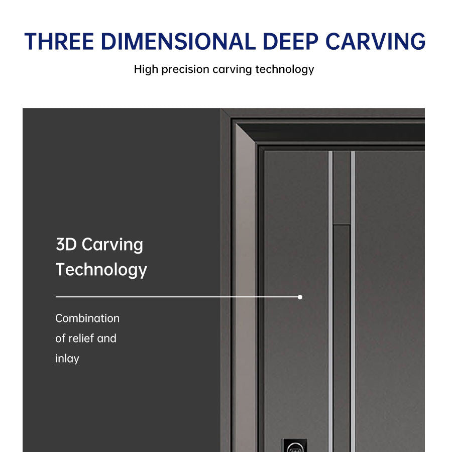 Luxury Design Stainless Steel Entrance Security Door Smart Door