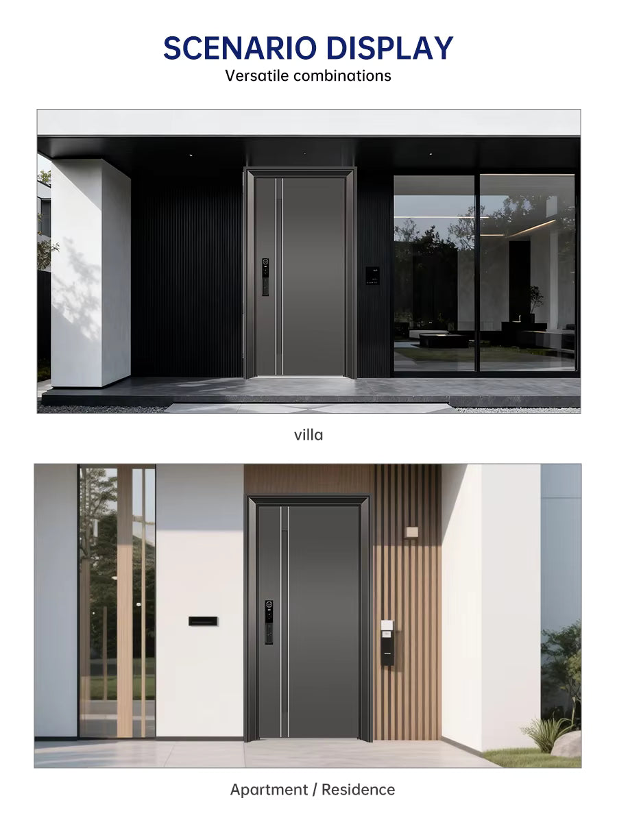 Luxury Design Stainless Steel Entrance Security Door Smart Door