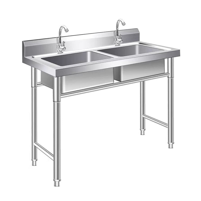 Stainless Steel Single Bowl Sink with Double Bowl & Stand