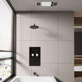 Modern Design Wall Mounted 304 Stainless Steel Rain Shower & Mixer Set Hot Water Bathtub Faucet with Wall Niche