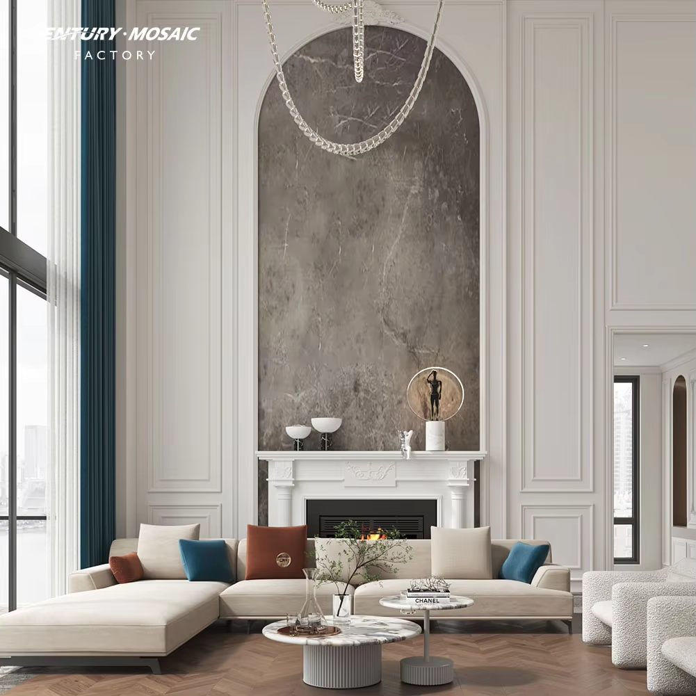 New Zealand Ash Gray Marble Slab Polished Waterproof Wall Floor Slabs