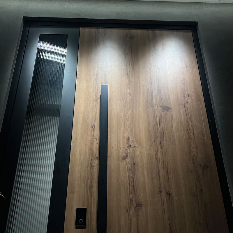 Latest Design Modern Classic Fireproof Front Entry Door Cast Aluminum Main Exterior Security Entrance Door