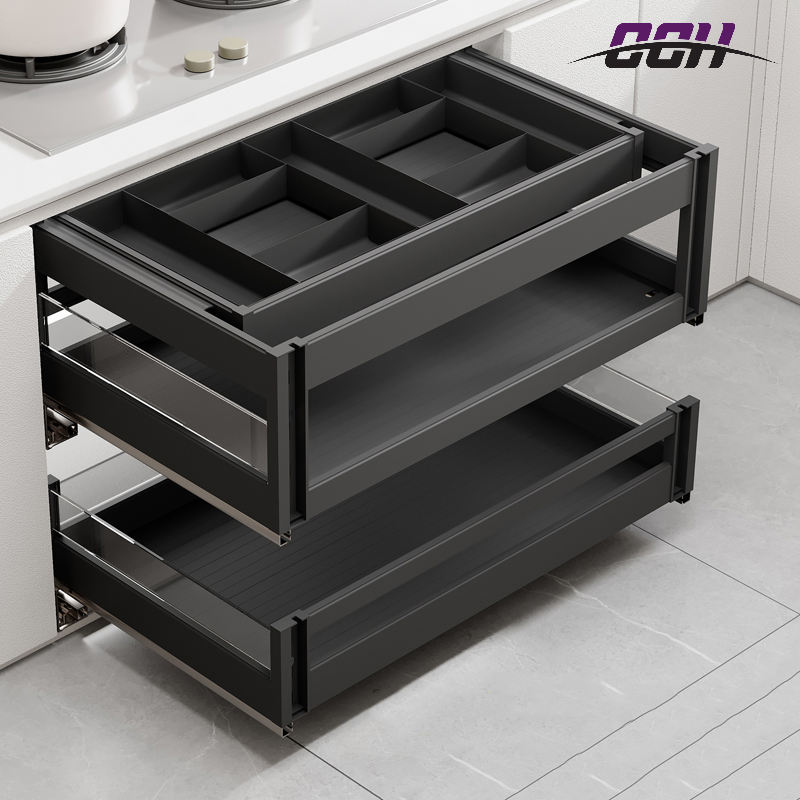 Cabinets Pull Out Spice Rack Drawer for Kitchen Cabinet 600mm