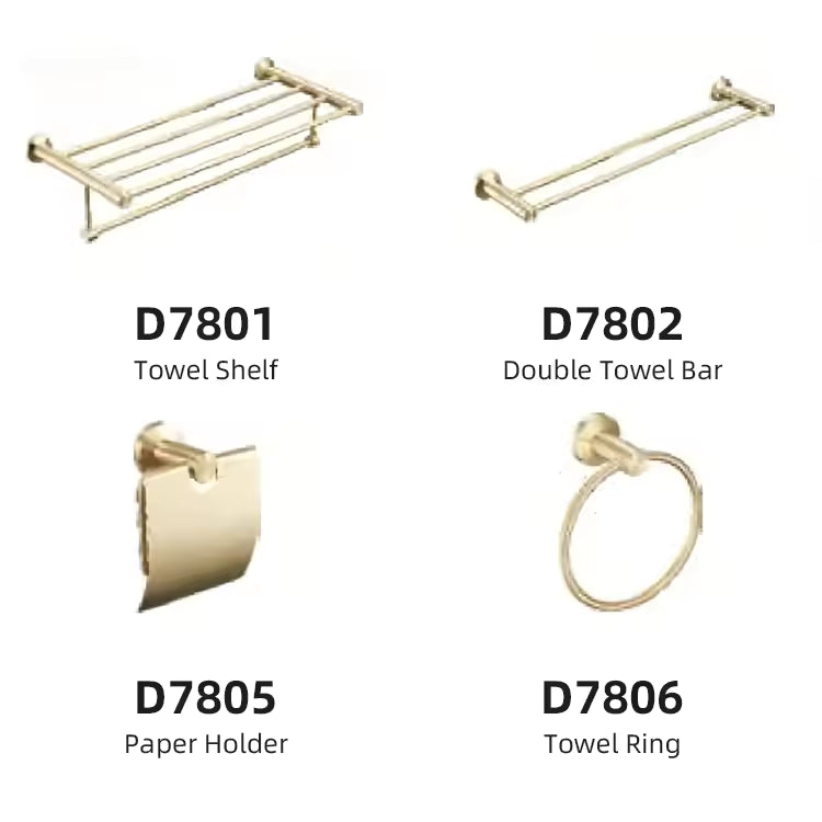 Golden Series Toilet, Wash Basin/Smart Mirror, Shower Drain & Hardware Set