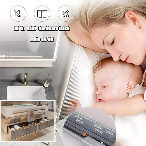 Modern European Style Wall-Mounted Wooden Vanity Cabinet with Mirror - Hotel Bathroom Furniture