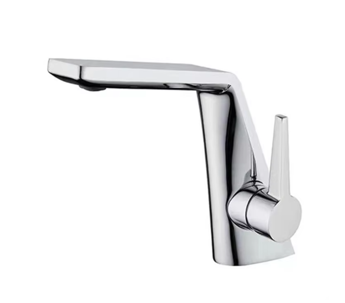 Chrome Luxury Handle Single Hole Bathroom Basin Mixer