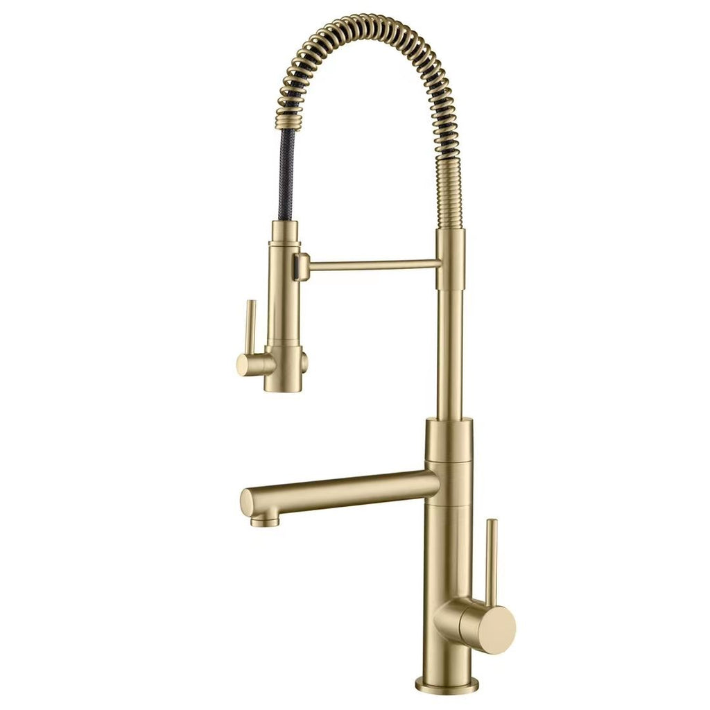 High End Kitchen Sink Mixer Tap with Pull Down Sprayer Pre Rinse Pull Out Kitchen Faucet