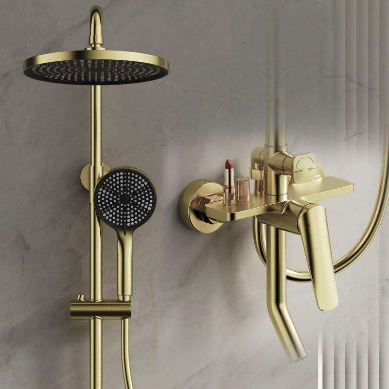 High Quality Brass Wall Mounted New Rainfall Multifunction Shower Head Set