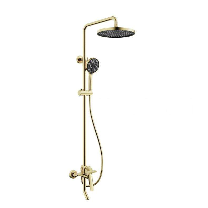 High Quality Brass Wall Mounted New Rainfall Multifunction Shower Head Set