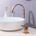 Modern Deck Mounted Brass 2 Holes Basin Faucet for Bathroom
