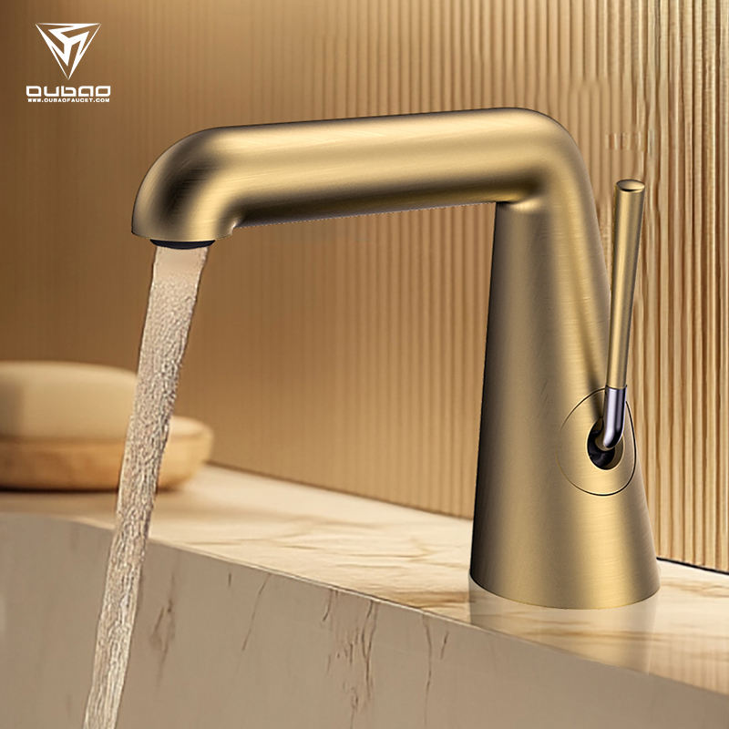 Luxury Hand Vanity Deck Mounted Single Hole Faucet Bathroom Basin Mixer