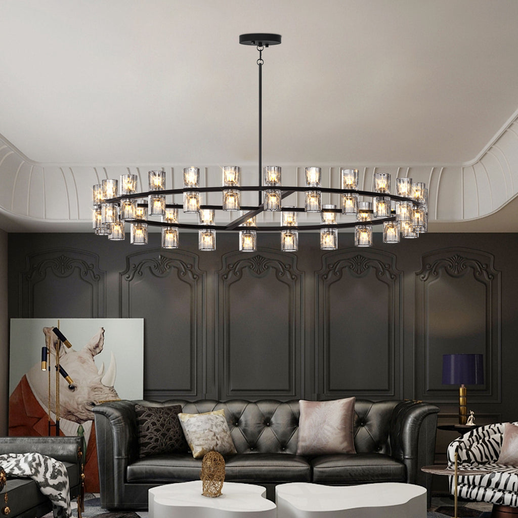 Luxury Crystal Chandelier Modern LED Ceiling Light for Living Room Dining Room