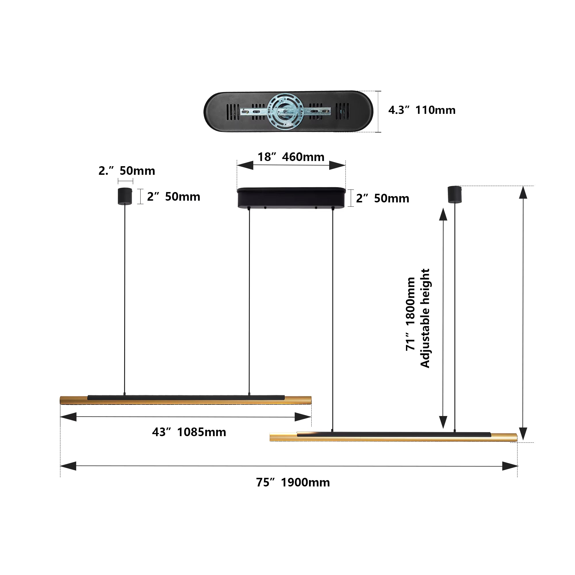 Luxury Crystal Chandelier Modern LED Ceiling Light for Living Room Dining Room
