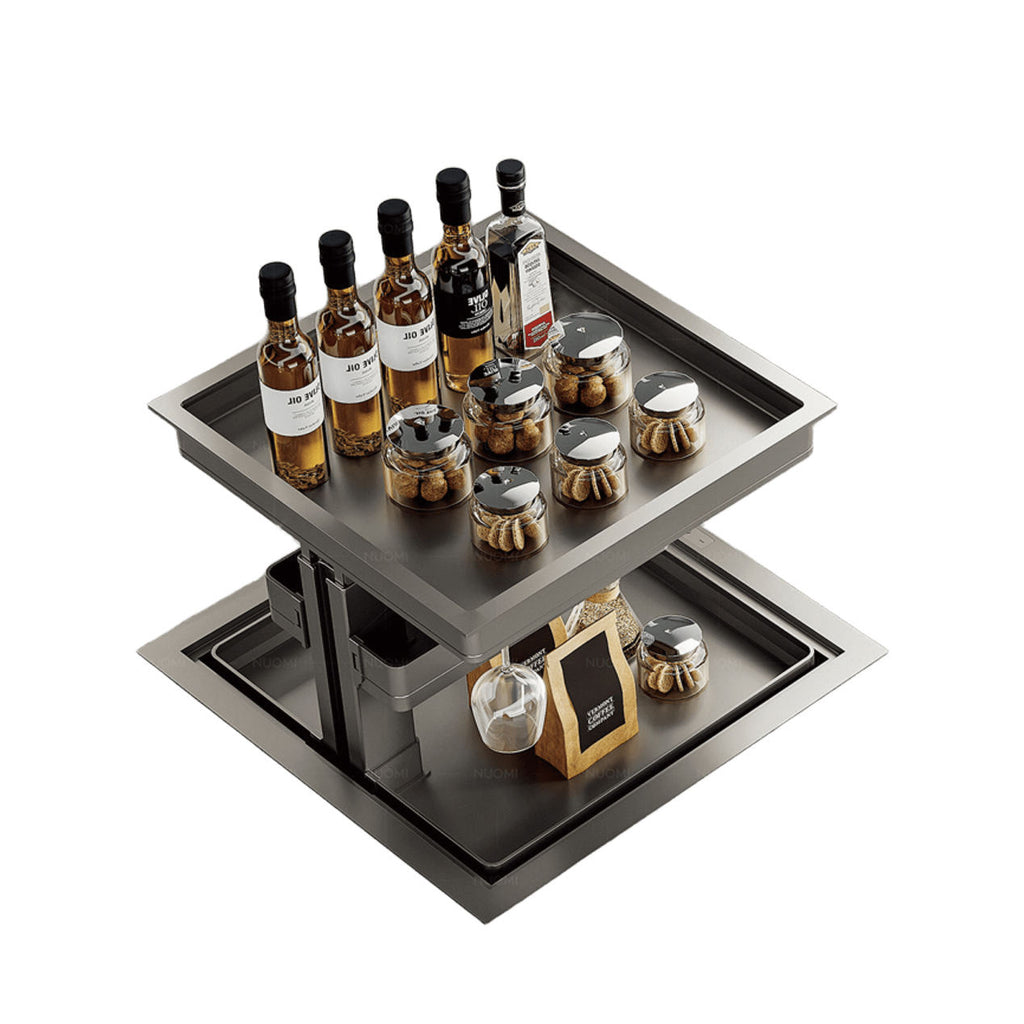 NUOMI Furniture Hardware Kitchen Cabinet Storage Organizer Two Layer Smart Electric Lift Base